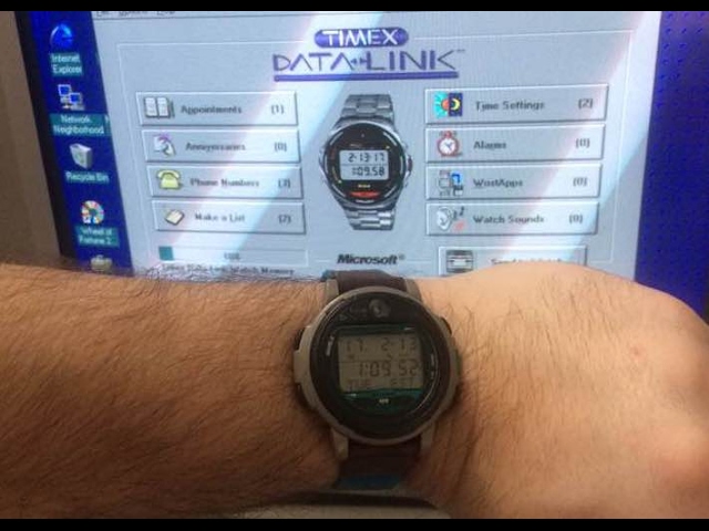 Timex Data Link Watch from 1995 - YouTube