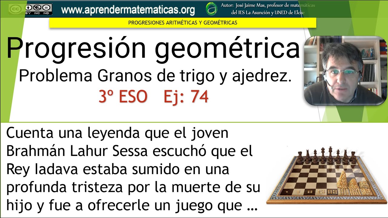 Problema del trigo y del tablero de ajedrez - Wikipedia, la