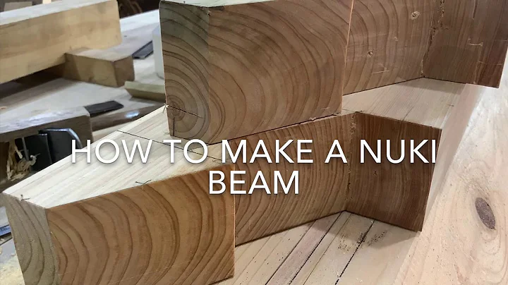 Japanese torii gate production day25. How to make a Nuki beam and Gakutsuka.宮大工が職人技で教える初心者のための貫額束作り方