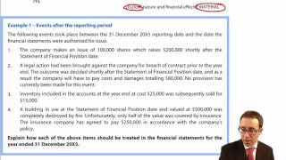 Information CIMA F1 IAS 10 Events after the reporting period Update