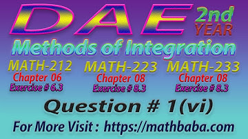DAE 2nd year Methods of Integration Question 01 Part 06