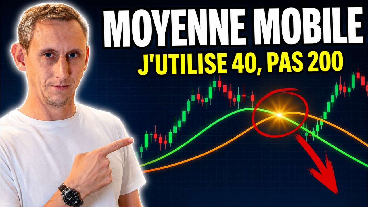 J’utilise la moyenne mobile 40 (pas la 200)
