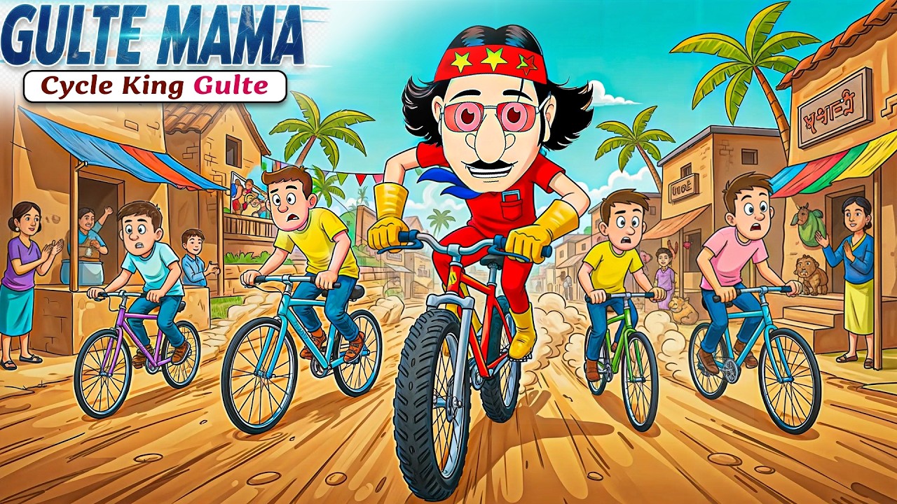 পাগলাকার সাইকেল দৌড় | Crazy Cycle Race! 😆 Gulte Mama Shows His Funny Stunts| Golpo Chowkh