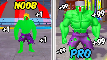 I Became The Biggest Noob Hulk in Roblox Mega Noob Simulator 2