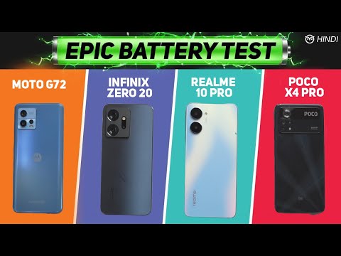 Realme 10 Pro vs Poco X4 Pro, Infinix Zero 20 Battery Drain Test | Charging Test [Hindi]