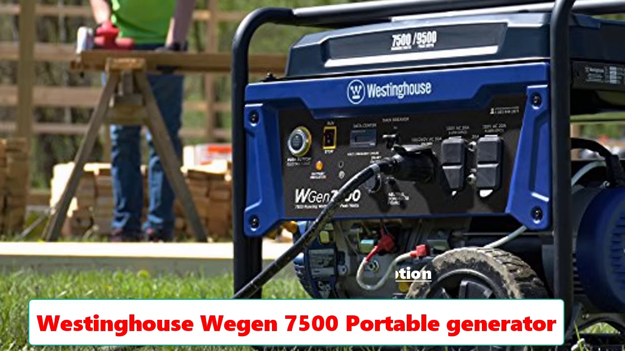 Westinghouse WGen7500 Portable Generator with Remote Electric Start
