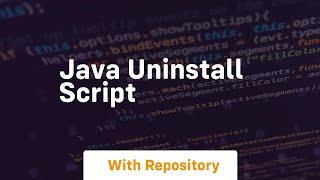 java uninstall script