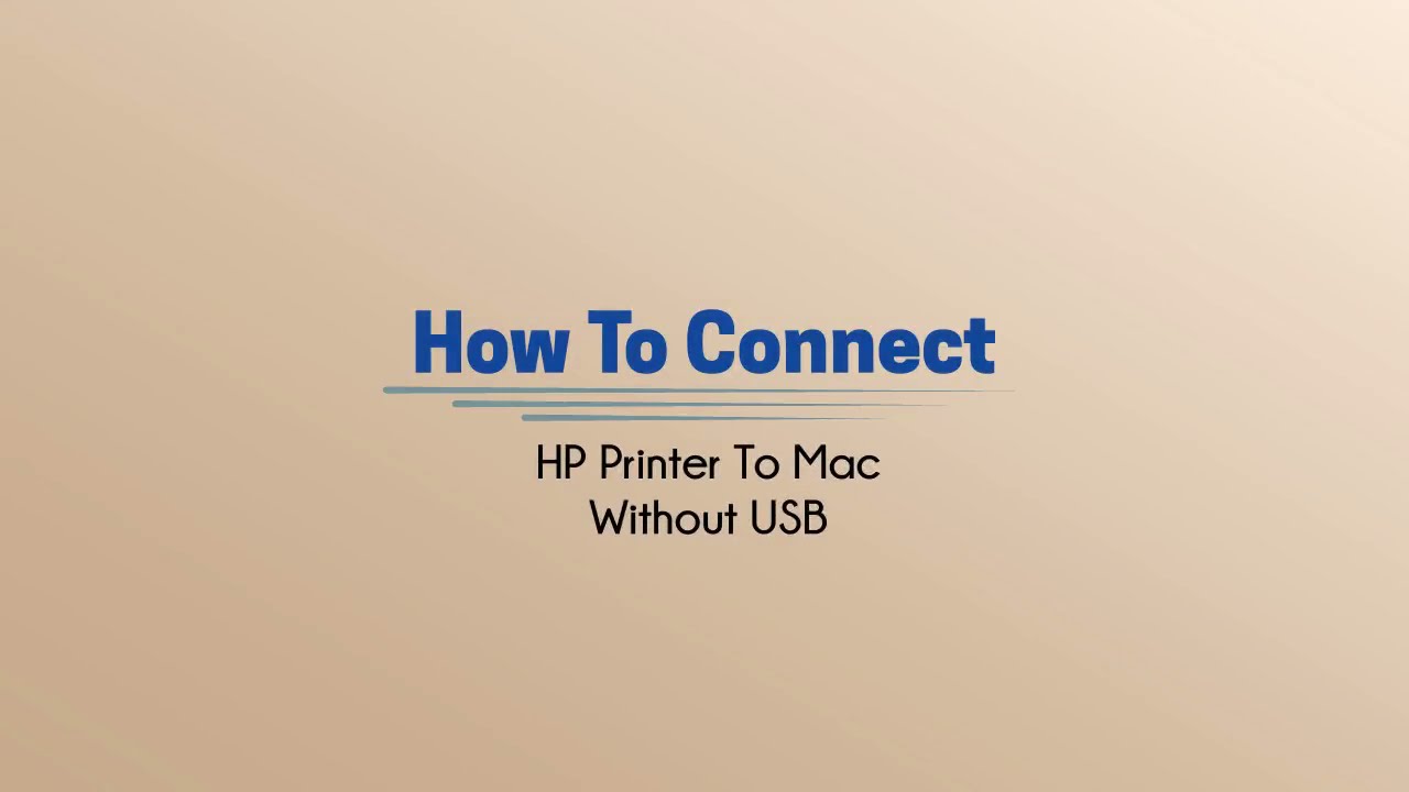 how to connect mac to printer using usb