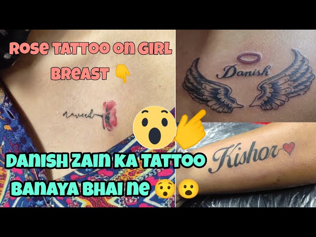 Danish Zain Tattoo, Rose tattoo on girl 's breast by Sachin Butiya || Roman  Tattoo|| - YouTube