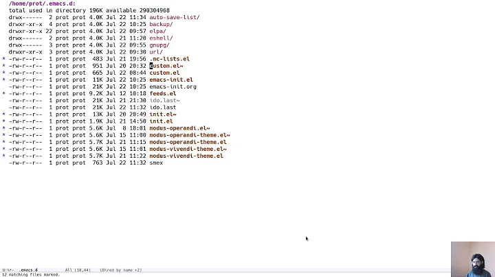 Basics of the Emacs file manager (dired == directory editor)