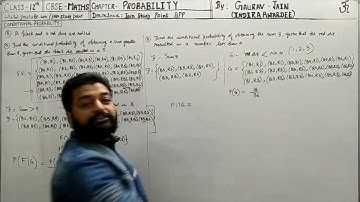 Class 12th Maths CBSE || NCERT Ch-13 Probability || Conditional Probability (Video 6)