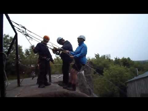 Aileen &amp; Ernest abseiling