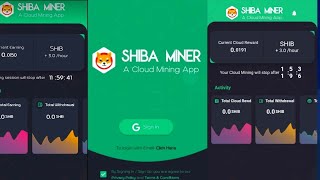 Start mining Shiba Miner (SHIB) for free. easy access to the cryptocurrency world for everyone. screenshot 3