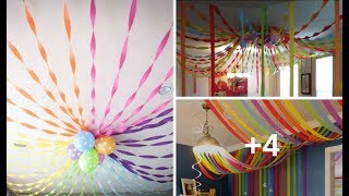 Mus bebida Tentáculo 7 IDEAS PARA DECORAR EL TECHO CON PAPEL CREPE QUE PODRÍAS HACER EN  DECORACIÓN DE TU PRÓXIMA FIESTA - YouTube