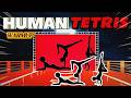 HUMANTETRIS | 3PLAYERS | NEW IMMERSSIVE INTERACTIVE WARMUP 4K VIDEO | HOLE IN THE WALL #humantetris