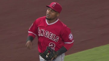 LAA@LAD: Aybar chases down a liner to shallow left