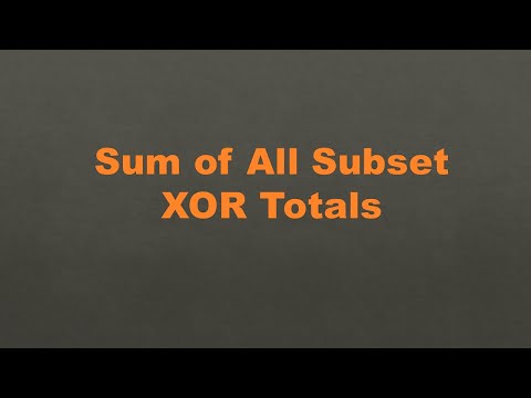 🔢 LeetCode 1863 Explained 💡 | Subset XOR Sum Using DFS 🔍 | C++ ...