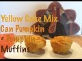 Yellow Cake Mix and a Can of Pumpkin Make Pumpkin Muffins