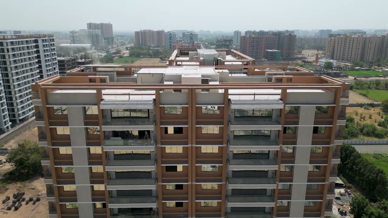 Twin Towers Gandhinagar: Stunning Drone View by Bizyocon | Radhe Krishna Group