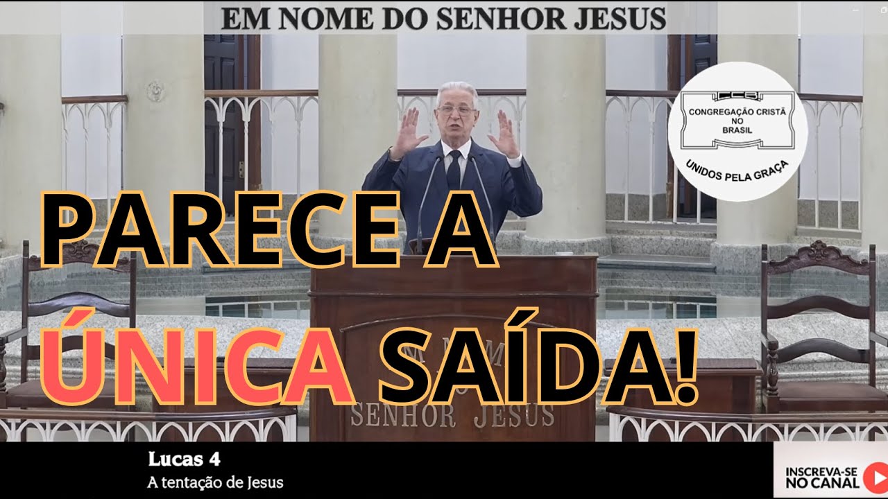 Você não está sozinho (a) nessa tentação | Lucas 4 | CCB | #ccb