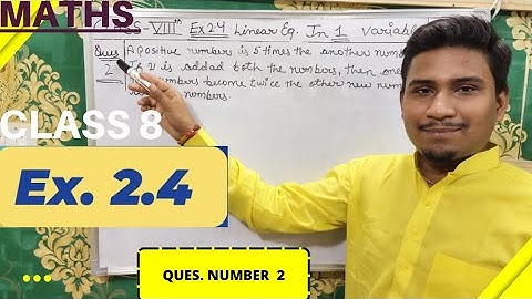 NCERT Solutions|for|Maths|Class 8| Maths| Chapter 2 |Linear Equations in One Variable Ex. 2.4 Q.2