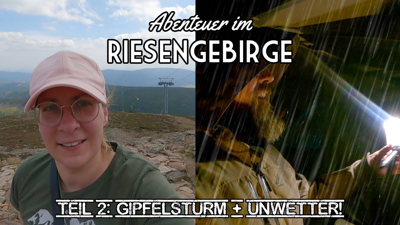 Gipfelsturm und Unwetter - mit Dachzelt im Riesengebirge Tschechien's