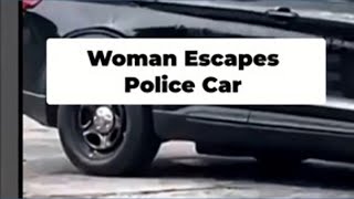 Woman escapes Michigan police car on video, later found after days on the run
