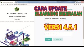 CARA UPDATE ELEARNING MADRASAH VERSI 4.5.1