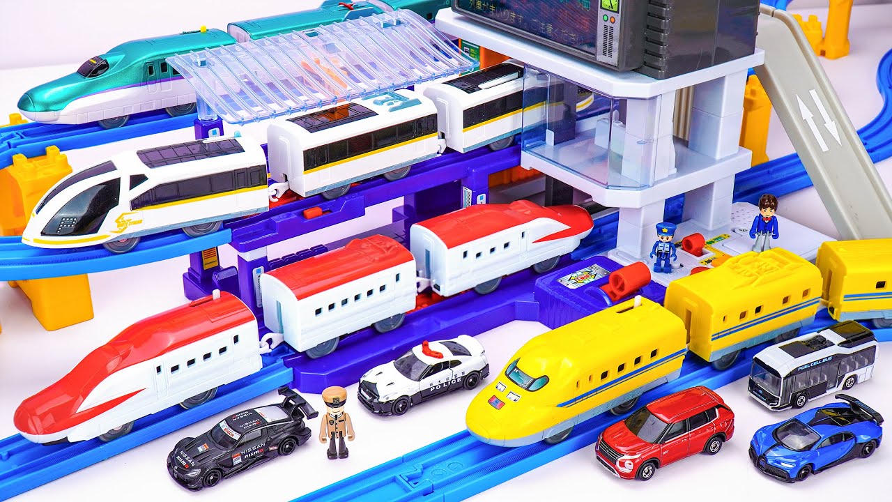 タカラトミー プラレール 新幹線☆プラレール立体交差メガステーション｜S-35 南海ラピート、E6系新幹線こまち