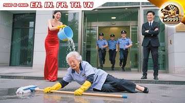 Old Janitor Humiliated By The Rich Pouring Water On Her, Turns Out She Is Mother Of The Richest CEO