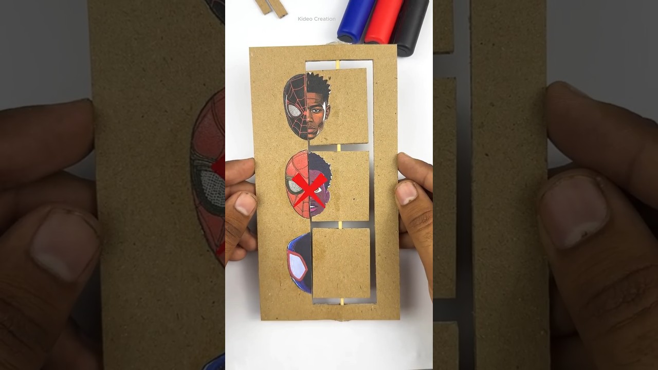 Spiderman Brand New Day Amazing Cardboard Crazy Flipping Challenge 😍 #spiderman #brandnewday