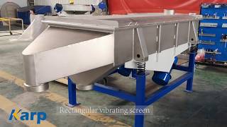 Rectangular vibrating screen