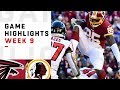 Falcons vs. Redskins Week 9 Highlights | NFL 2018