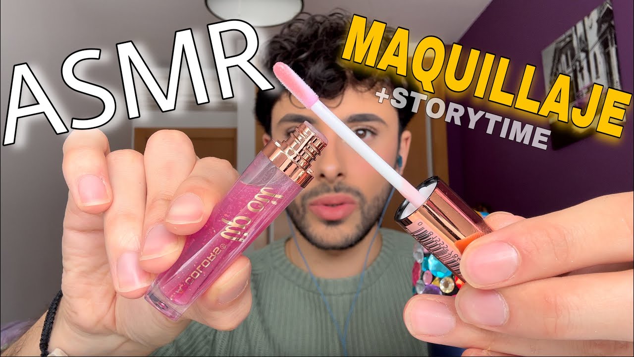 ASMR español para dormir MAQUILLAJE 💄💕 SKINCARE 🧴🧖🏽 y STORYTIME 🙊👄 (Me ocuparon la casa...)