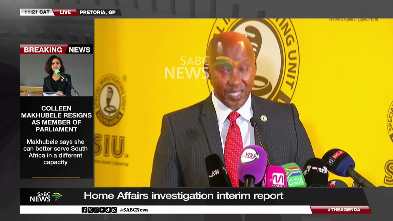 Minister Schreiber and SIU brief media on Home Affairs corruption probe