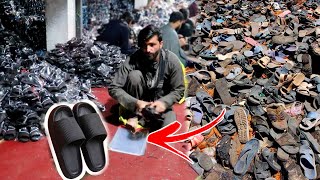 Process of Recycling old Plastic Shoes to make new shoes | Recycling old plastic shoes in factory