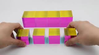 CMY Mixing Colour Cube, Acrylic Cube Prism