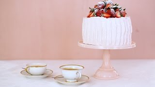 Sponge Cake with Strawberry-Meringue Buttercream- Sweet Talk