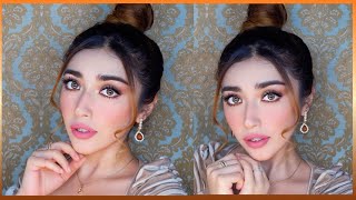 GRWM | Golden bronze makeup & Easy high bun hair