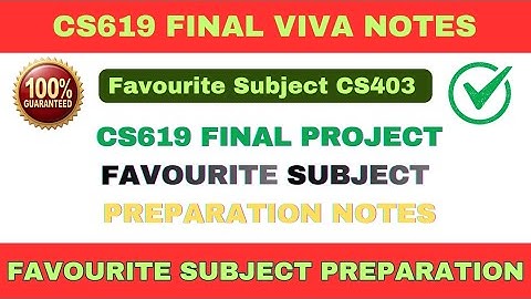 CS403 DBMS Favourite Subject Preparation | Virtual University final Year Project CS619 