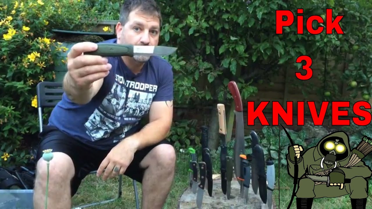 3 Knives for Bushcraft tag.