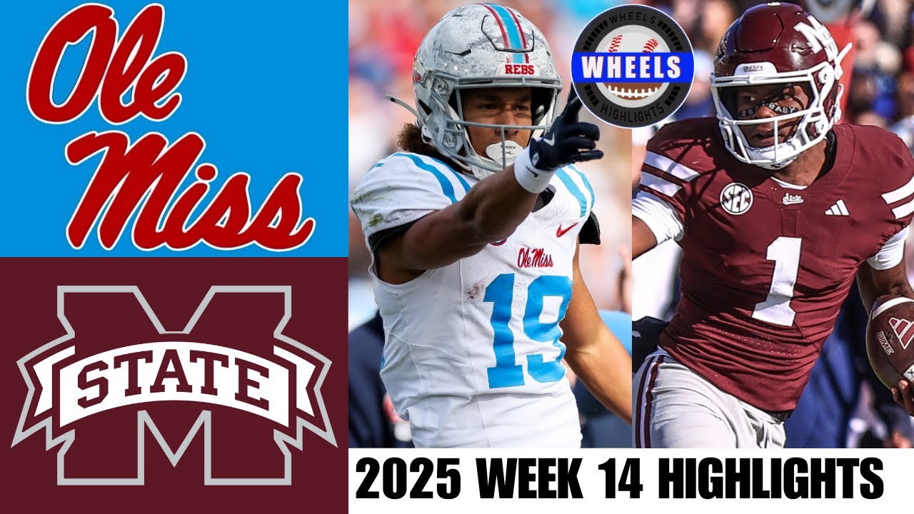 #7 Оле Мисс против Миссисипи Стэйт: лучшие моменты | Неделя 14 | Лучшие моменты студенческого фут...