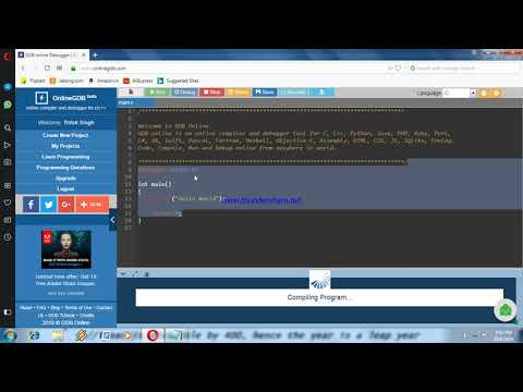 how compile online c & c++ program