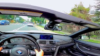 2015 BMW M4 F82 Cabrio Top Down 450 HP POV Test Drive custom exhaust sound powerslide acceleraction