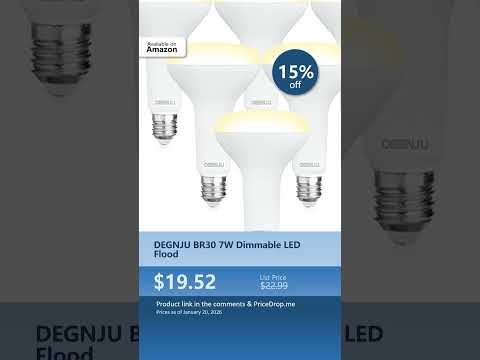 DEGNJU BR30 7W Dimmable LED Flood