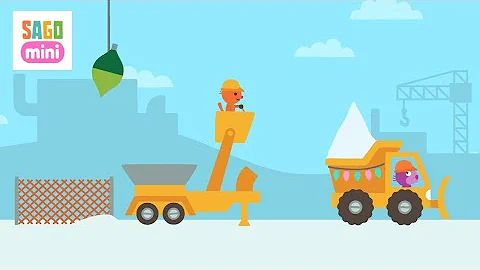 Sago Mini Trucks and Diggers, Cranes and Bulldozers - Game For Kids