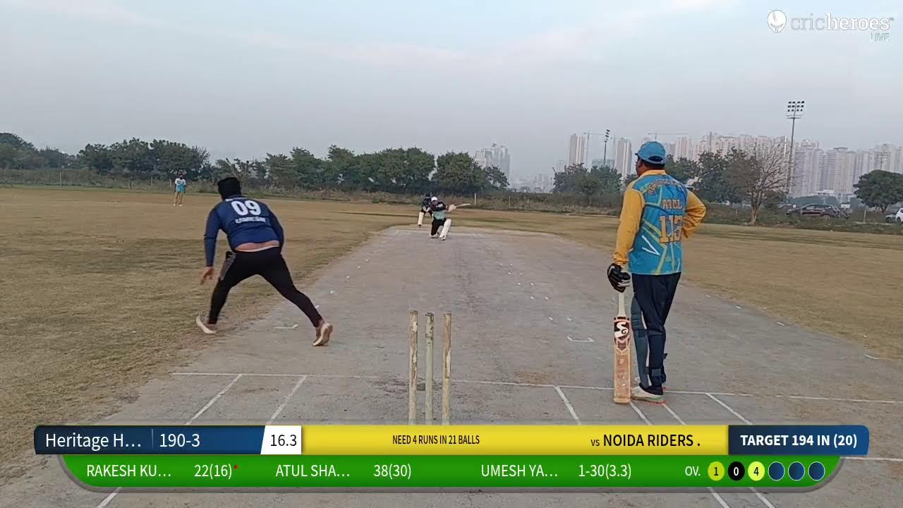 NOIDA RIDERS . vs Heritage Heroes Live Cricket Match | Heritage Corporate Cricket Tournament (Satur