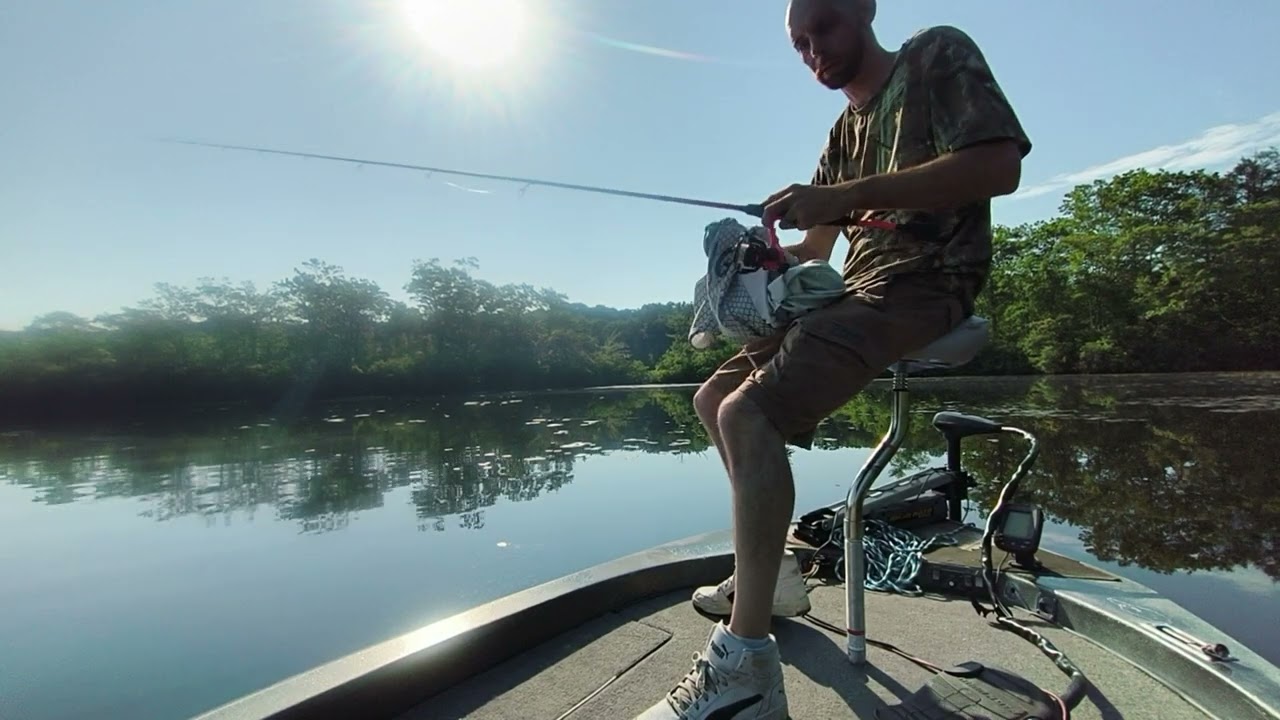 Bass fishing with soft plastics on the boat#nature #fishing