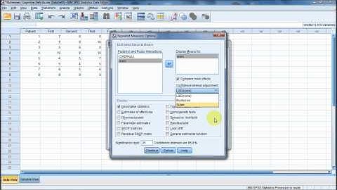 ANOVA 1-Factor Repeated Measures Design In SPSS