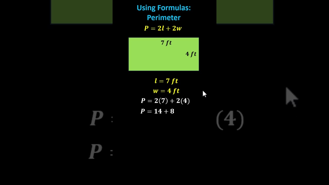 Write The Formula Of Perimeter Of A Rectangle